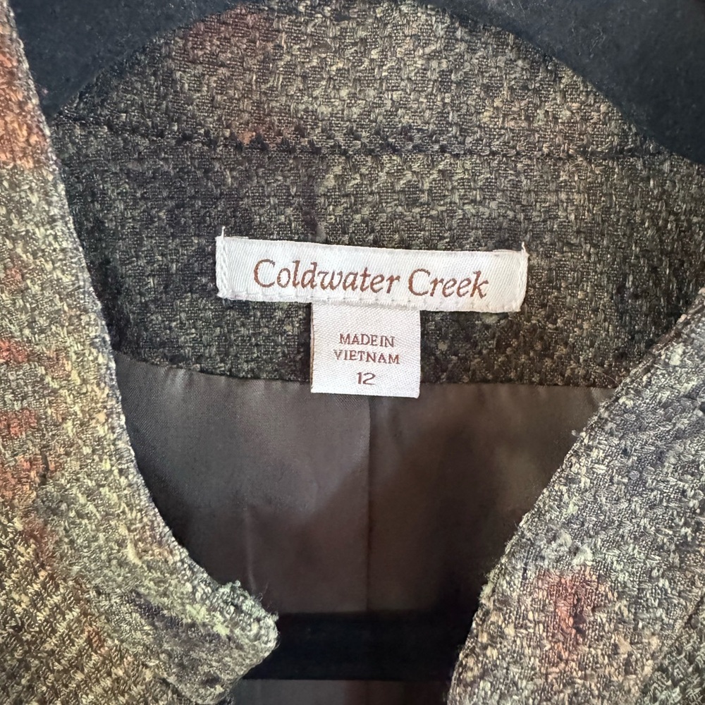 Coldwater Creek Women’s 12 Floral Tweed Jacket Eclectic Boho Career Concert - Picture 5 of 9